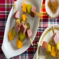 Salami, Cheese and Pickle Kabobs image