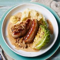 Sausages with braised cabbage & caraway image