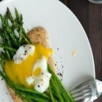 POACHED EGGS WITH ASPARAGUS AND LEMON BUTTER_image