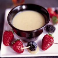 White chocolate fondue image