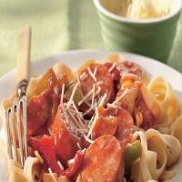 Sausage with Fettuccine image