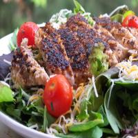 Walnut-Crusted Chicken Salad With Buttermilk Honey Dressing image