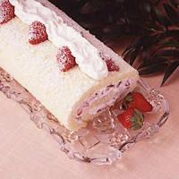 Strawberry Cream Cake Roll image