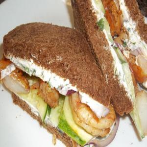 Shrimp and Cucumber Sandwich image