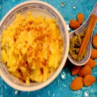 Baked Saffron Rice Pudding image