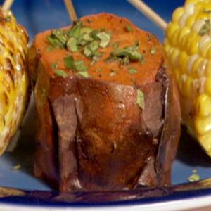 Red Chile Rubbed Sweet Potatoes with Green Onion Vinaigrette_image