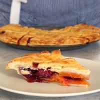 Peach And Blackberry Pie Recipe by Tasty_image