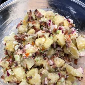Potato Salad With Bacon, Olives, and Radishes image