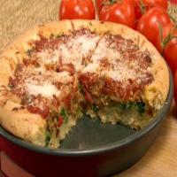 Deep-Dish Pizza with Italian Sausage and Broccoli Rabe_image