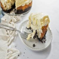 Banana Cheesecake with Banana Cream Pie Topping image