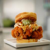 Nashville Hot Chicken and Waffle Sandwich image