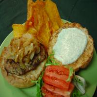 Mesa Burgers With Sage Aioli and Spicy Chips image