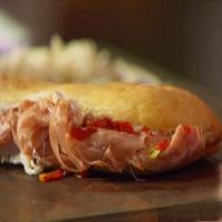 Ham and Mortadella Sandwich with Provolone and Pickled Hot Pepper Relish_image