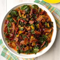 Chard with Bacon-Citrus Sauce_image