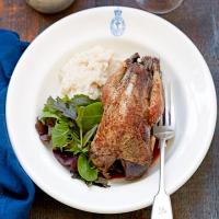 Roast grouse with red wine gravy image