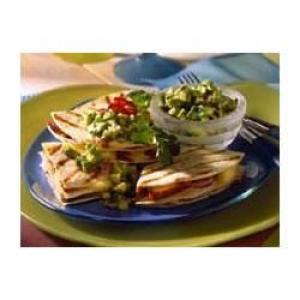 Grilled Turkey and Brie Quesadillas with Avocado-Red Onion Relish_image