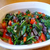 Sauted Spinach and Peppers image