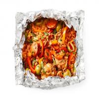 Foil-Packet Rice with Chorizo and Chicken image