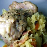 Braised Chicken Thighs With Sauerkraut image