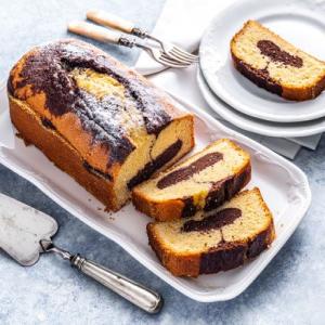 Marble loaf cake image