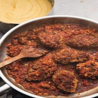 Sun-dried Tomato and Fennel Sausage Patties with Creamy Polenta image