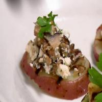 Grilled New Potatoes with Shiitake Mushrooms, Shallots and Goat Cheese image