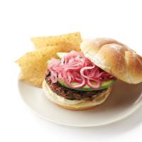 Black-Bean Burgers with Pickled Onions_image