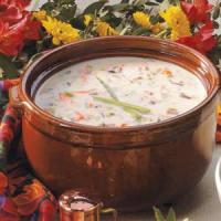 Creamy Wild Rice Soup with Ham image