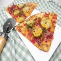 Garlicky Bacon and Pickle Pizza image