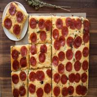 Upside-Down Pepperoni and Cheese Focaccia image