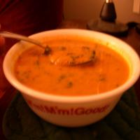 Red Lentil, Tomato and Spinach Soup image