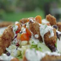 Fried Chicken Salad with Buttermilk-Chive Dressing_image