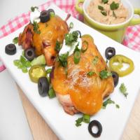 Enchilada Baked Chicken Thighs image