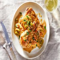 Sautéed Chicken With Green Olives and White Wine image