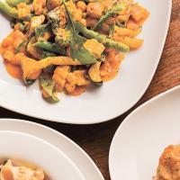 Summer Vegetable Ragout With Carrot-Ginger Sauce image