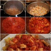 Red Shrimp Sauce With Imported Italian Pasta_image
