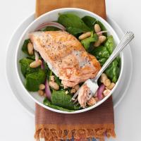 Roasted Salmon & White Bean Spinach Salad_image