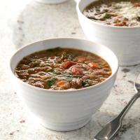 Pressure-Cooker Lentil and Sausage Soup image