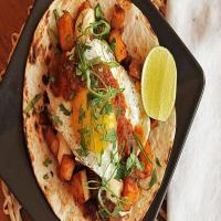 Breakfast Tacos With Crispy Potatoes, Chorizo, and Fried Egg Recipe_image