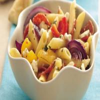 Roasted Sweet Pepper Pasta Salad with Herbs and Feta image