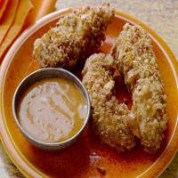 Awesome Pretzel Chicken Tenders with Spicy Honey Dijon Sauce image