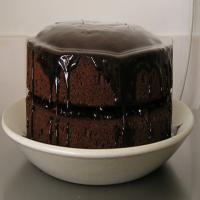 Chocolate Cake Dripping With Chocolate Sauce image