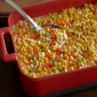 Fresh Corn Casserole with Red Bell Peppers and Jalapenos_image