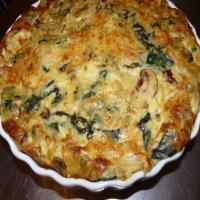 Crustless Quiche with Onion, Mushrooms and Swiss Chard_image