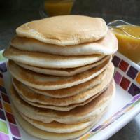 Fluffy Pancakes With Orange Maple Syrup_image