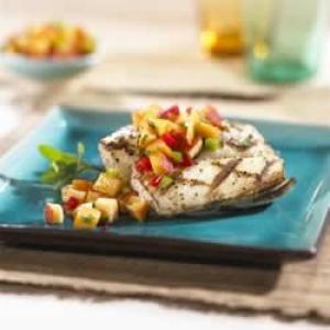 Grilled Fish with Nectarine Mint Salsa_image