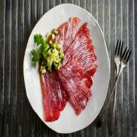 Salmon or Tuna Carpaccio with Wasabi Sauce_image