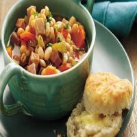 Slow-Cooker Smoky Ham and Navy Bean Stew image