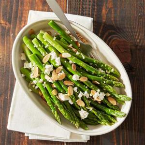 Honey Almond Asparagus with Feta Cheese Course_image