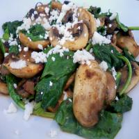Sauteed Spinach With Mushrooms and Garlic image